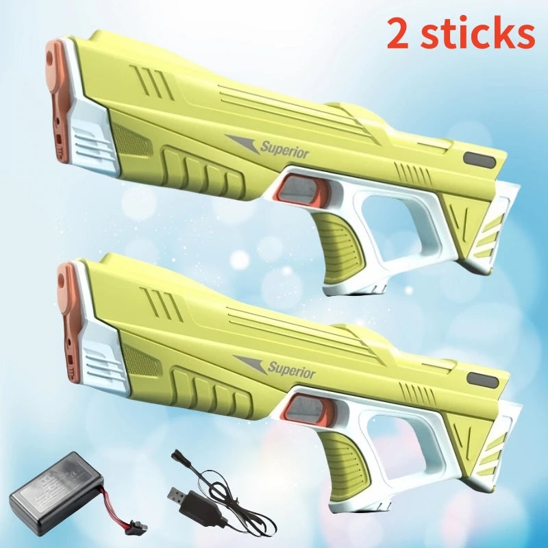 2 Sticks Children Electric Water Gun Summer Beach Outdoor Fight Games Induction Absorb Water Full Automatic Water Guns for Kids