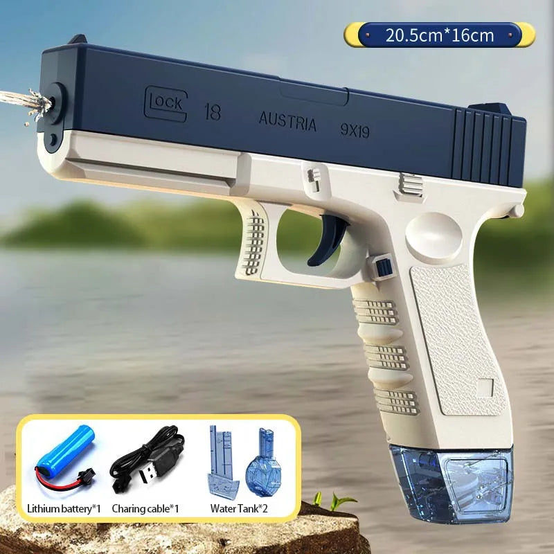 Electric Water Gun Automatic Squirt Toy Powerful Water Blaster Pistols Children Toys LED Light Pistol Summer Swimming Pool Party