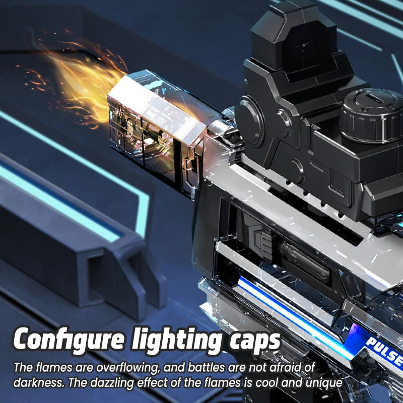 Flashing Fire Electric Water Gun Toy Large Capacity Automatic Water Absorption Continuous Outdoor Game For Adults And Children