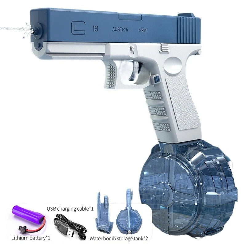 Automatic Spray Water Gun Electric Glock Pistol Shooting Game Fun Firing Summer Outdoor Beach Fight Toys for Children's Gifts