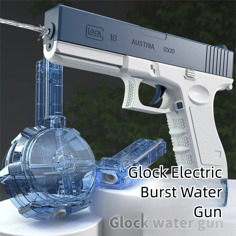 Electric Water Gun Automatic Squirt Toy Powerful Water Blaster Pistols Children Toys LED Light Pistol Summer Swimming Pool Party