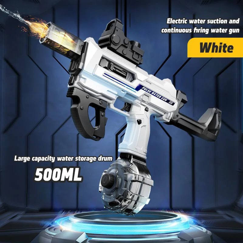 Flashing Fire Electric Water Gun Toy Large Capacity Automatic Water Absorption Continuous Outdoor Game For Adults And Children