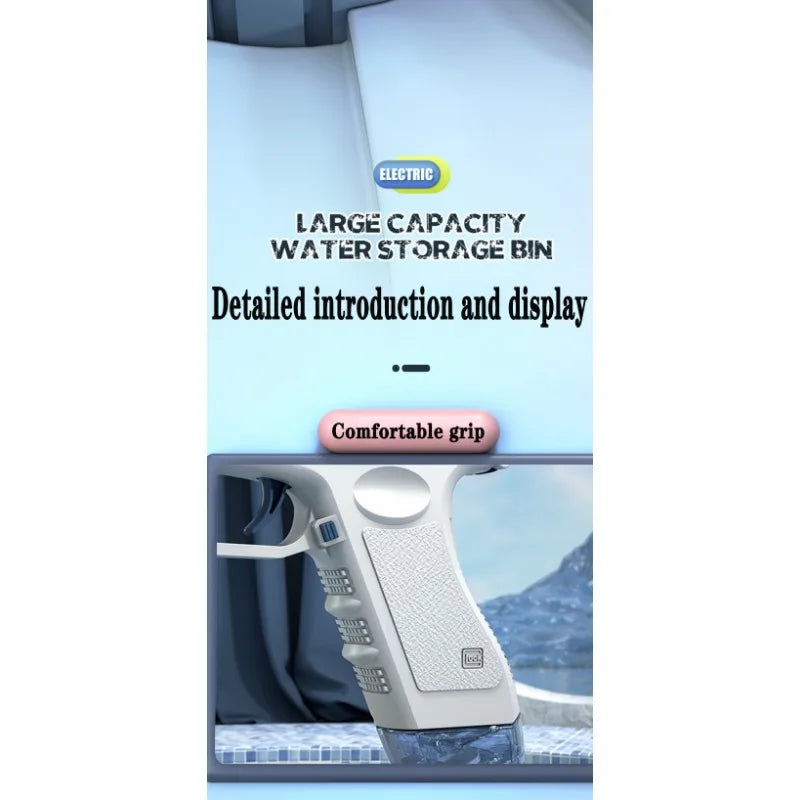 Automatic Spray Water Gun Electric Glock Pistol Shooting Game Fun Firing Summer Outdoor Beach Fight Toys for Children's Gifts
