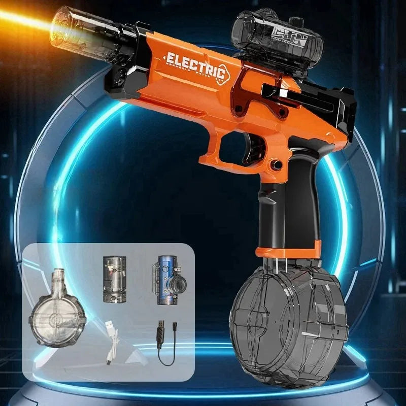 Children High Pressure Electric Water Gun Toys Summer Outdoor Beach Pool Garden Fight Games Kids Automatic Bursts Watergun Gifts