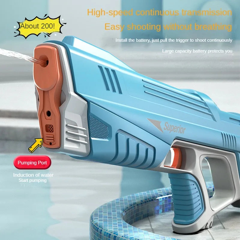 2 Sticks Children Electric Water Gun Summer Beach Outdoor Fight Games Induction Absorb Water Full Automatic Water Guns for Kids