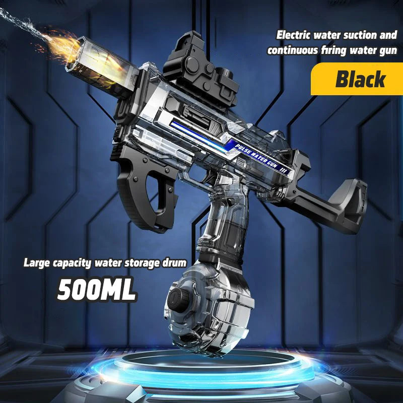 Flashing Fire Electric Water Gun Toy Large Capacity Automatic Water Absorption Continuous Outdoor Game For Adults And Children