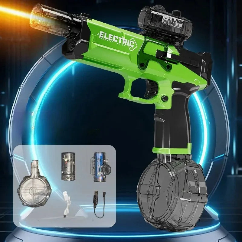 Children High Pressure Electric Water Gun Toys Summer Outdoor Beach Pool Garden Fight Games Kids Automatic Bursts Watergun Gifts